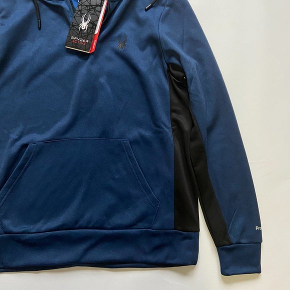 NWT SPYDER Mens ProWeb Active Sweatshirt Hoodie blue Size M SPM804RD - Picture 5 of 10
